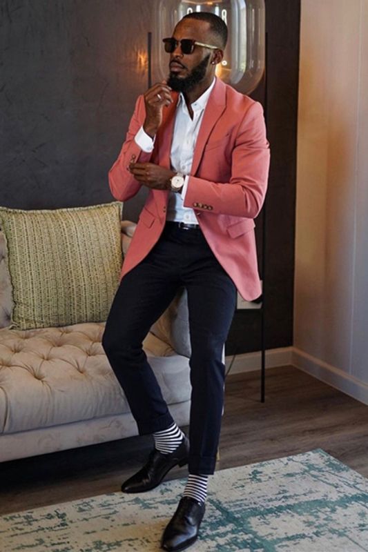 Braden Pink Two-Piece Point Lapel Prom Men Suit