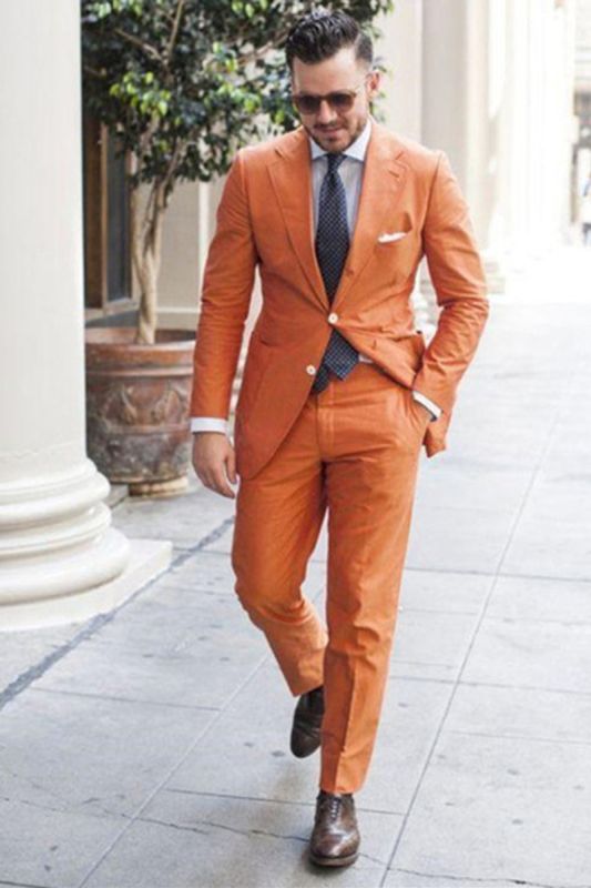 Melvin Summer Linen Notch Lapel Fashion Men Suit