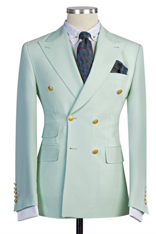 Jaydon Fashion Custom Double Breasted Point Lapel Prom Men Suit