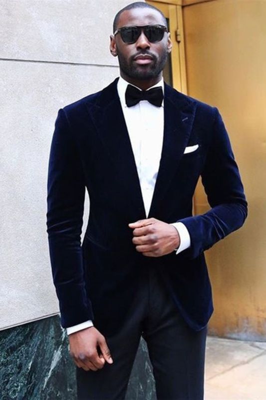 Tanner Velvet Pointed Lapel Slim Fit Prom Men Suit