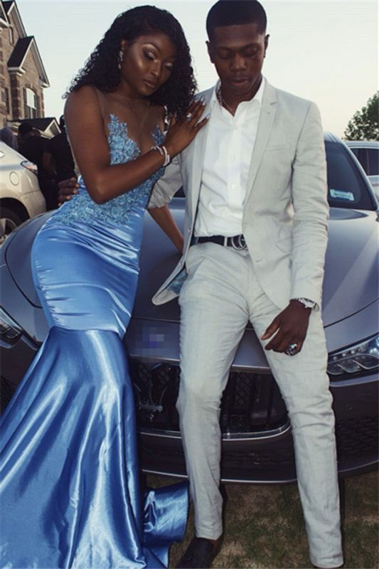 Off White Simple Prom Suit | Men Suit With Notch Lapel