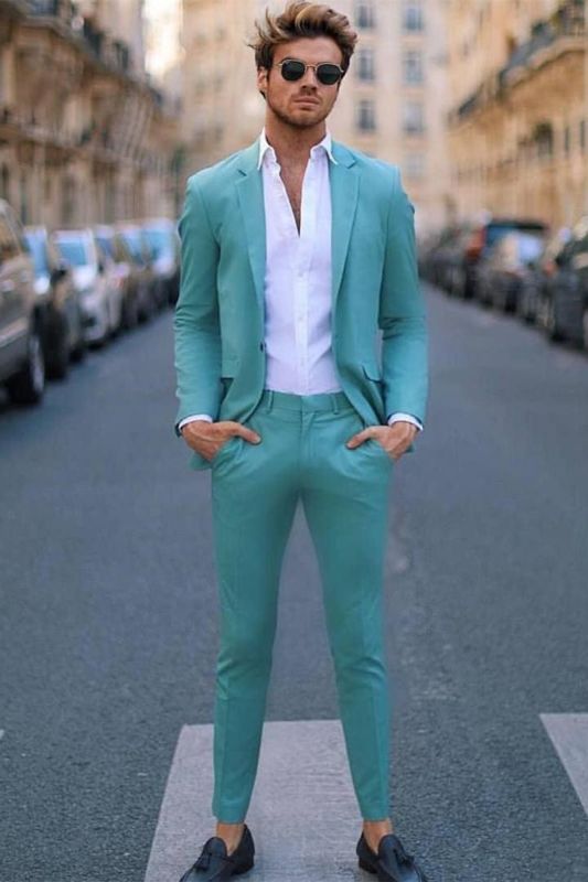 Landon One-Button Notch Lapel Two-Piece Stylish Men Prom Suit