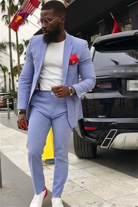 Unique Lavender Slim Fit Men Prom Suit Online
