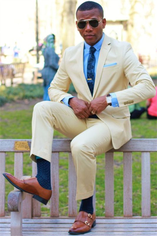 Champagne High Quality Prom Costume Tuxedo | One Button Men Suit