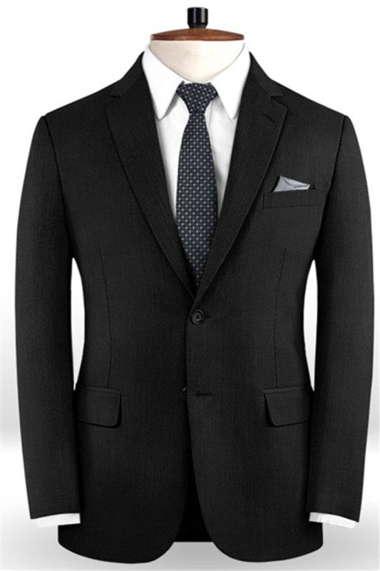 Black  Design Notch Lapel Tuxedo |  Formal Business Men Blazer 2 Pcs