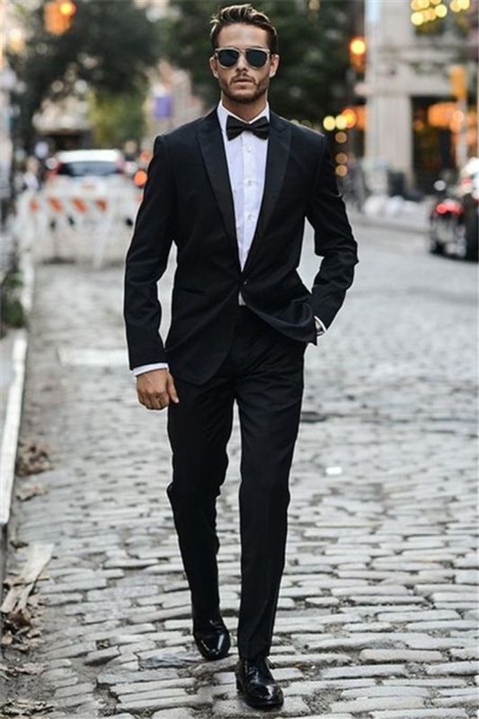 Black Business Men Suit | Fashion One-Click Wedding Suit Tuxedo