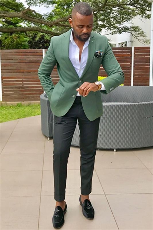 Alexander Green Handsome Slim Fit Lapel Formal Men Suit
