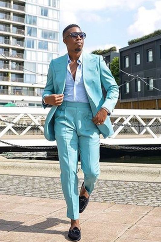 Milo Handsome Men Point Lapel Slim Fit Prom Costume