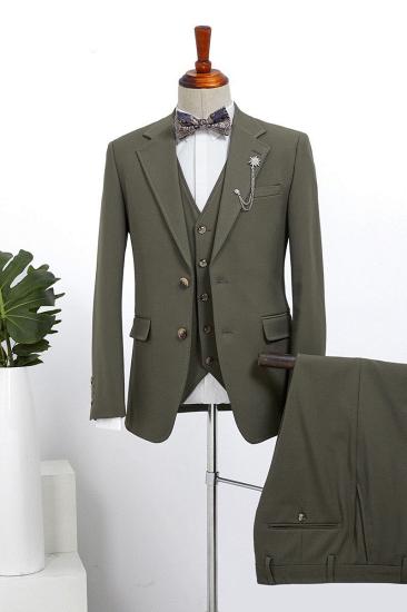Bard Handsome Dark Green 3-Pack Slim Fit Tailored Business Suit