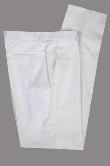 Salvador White Pointed Lapel Slim Fit Stylish Wedding Groom Suit_2