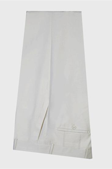 Lawrence New White Pointed Lapel Slim Fit Men Wedding Suit_3