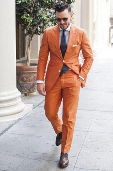 Melvin Summer Linen Notch Lapel Fashion Men Suit_1