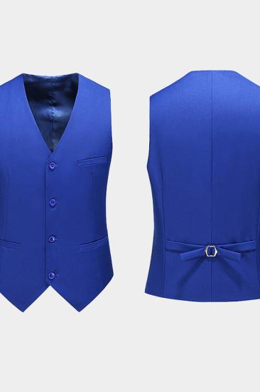 Royal Blue Notched Lapel Prom Suit |  Three Piece Formal Menwear_3