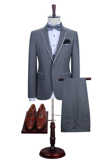 Damien Grey Fashion Slim Fit Lapel Men Suit_4