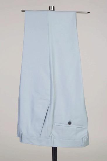 Slim Fit Sky Blue Peaked Lapel Double Breasted Two Piece Prom Suit_3