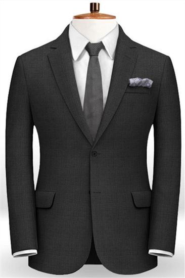 2-Piece Black Men Suit |  Best Man Business Wool Blazer Tuxedo_1