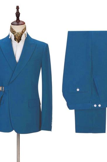 Leo Fashion Point Lapel Slim Prom Suit_2