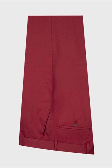 Izaiah Stylish Red Pointed Lapel Slim Fit Men Prom Suit_2