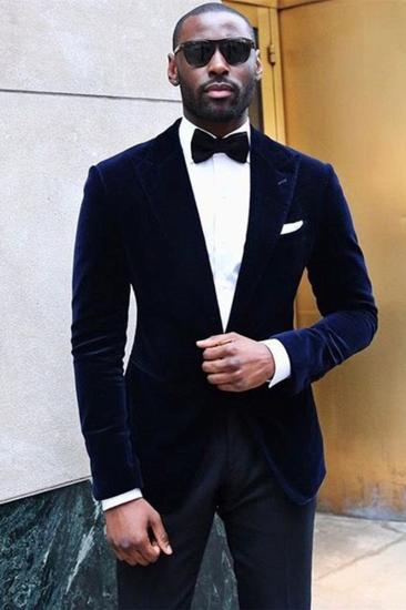 Tanner Velvet Pointed Lapel Slim Fit Prom Men Suit_1