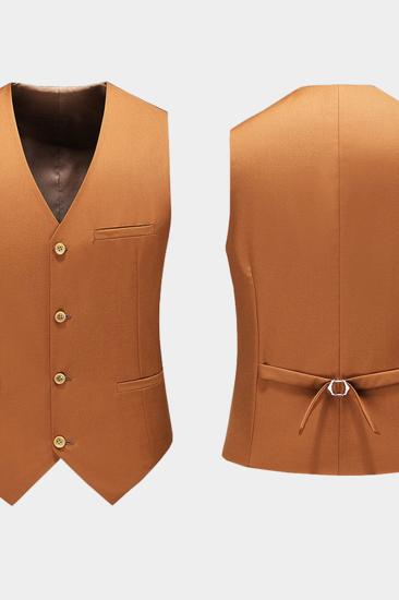 Classic Burnt Orange Men Suit Three Piece | Suits For Sale At_3