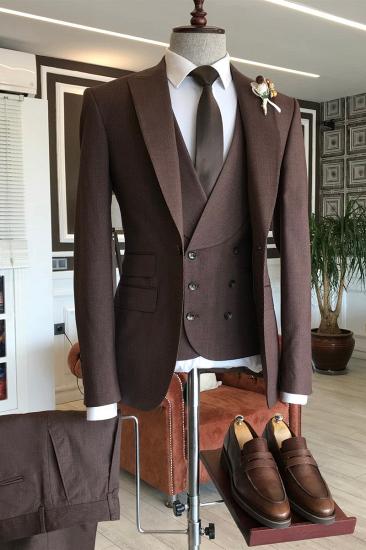 Jason Unique Burgundy 3-Pack One-Button Slim Fit Suit_2