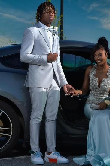 Baldwin Silver Notched Lapel One Button Satin Prom Suits_1