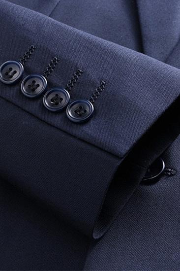 Navy Blue Formal Business Tuxedo | Men Sparkling Notch Lapel Prom Suit_5