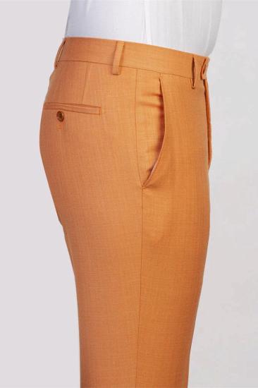 Parker Orange Shawl Lapel Double Breasted Wedding Suits_3