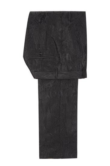Braxton Fashion Black Point Lapel Double Breasted Men Suit Online_4