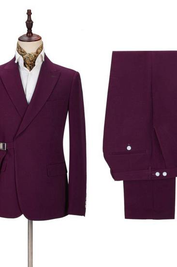 Zane Fashion Point Lapel Two Piece Men Suit_2