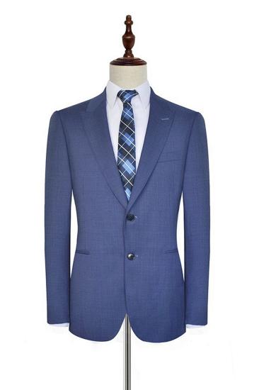Blue Men Suit With Besom Pockets |  Men Business Formal