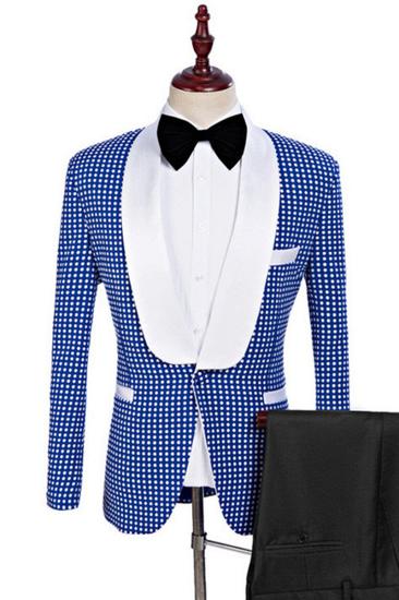 Timothy Blue One Button Shawl Lapel Men Wedding Tuxedo