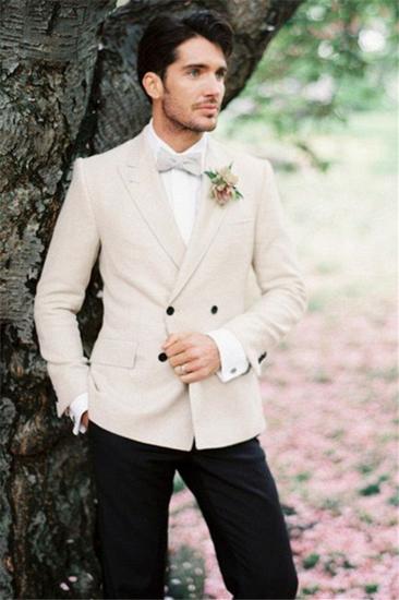 Groom Ivory Wedding Suit |  Two Piece Groomsmen Suit Groom_2