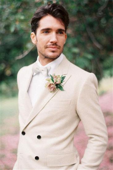 Groom Ivory Wedding Suit |  Two Piece Groomsmen Suit Groom_3