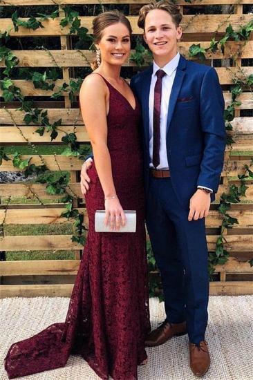 Custom Dark Blue Men Suit | Notch Lapel Prom Party Suit_1