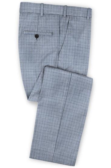 Slim Fit 2-Piece Business Suits For Men | Best Groomsmen Men Wedding Plaid Suits_3