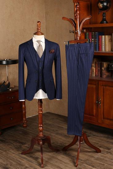 Baird Gorgeous Blue Stripes 3-Pack Slim Fit Men