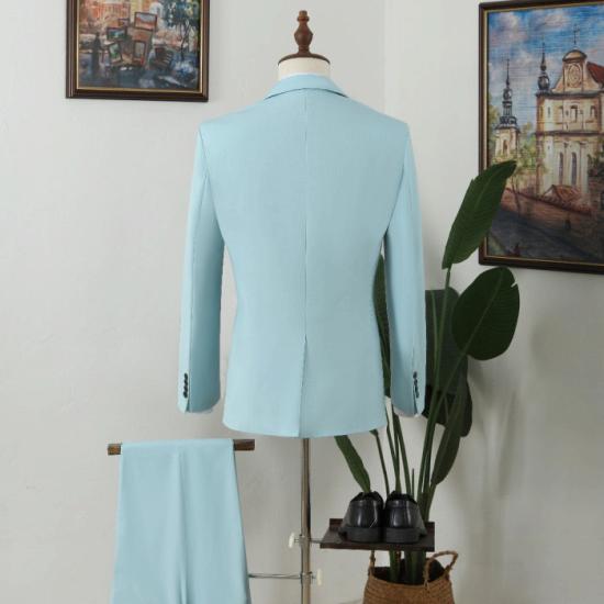 Gentleman Chic Light Blue Notched Lapel Bespoke Prom Men Suits_3