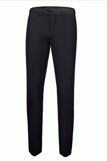 Tate Simple Black Point Lapel Fashion Slim Fit Men Suit_3