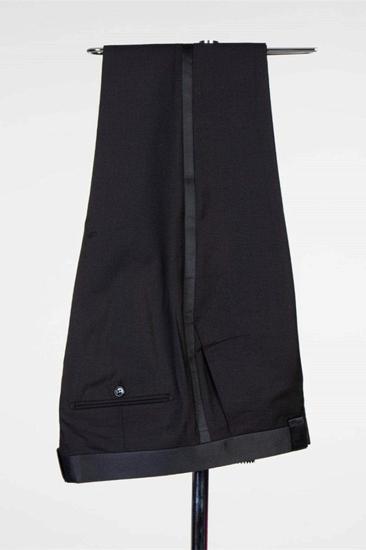 Douglas Simple Black Fashion Shawl Lapel Men Wedding Suit_3