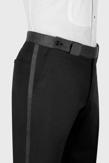 Stylish Black Double Breasted Mens Formal Suit Wedding Tuxedo_3