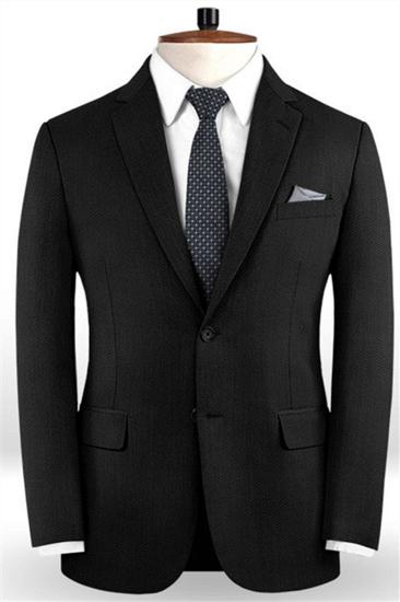 Black  Design Notch Lapel Tuxedo |  Formal Business Men Blazer 2 Pcs