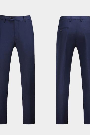 Navy Blue Formal Business Tuxedo | Men Sparkling Notch Lapel Prom Suit_4