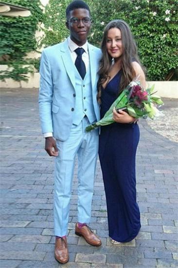 Blue Slim Fit Men Suit | Three Piece Prom Costume Custom Suit