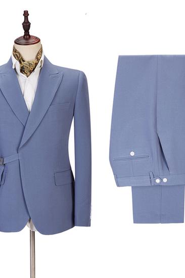 Preston Ocean Blue Pointed Lapel Slim Fit Men Fit Prom_3