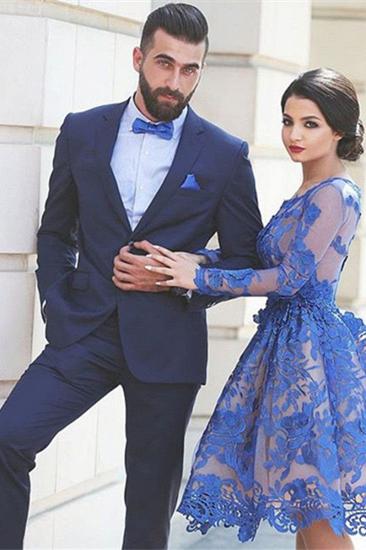 Deep Navy Slim Fit Men Suit | Two Piece Notch Lapel Prom Suit_2