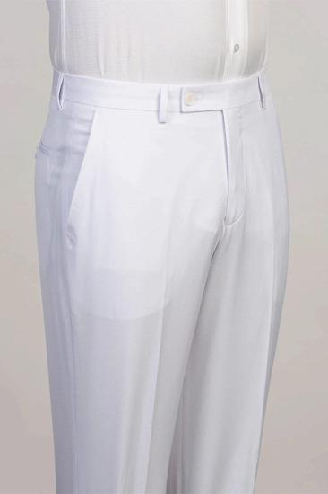 Classic Three Pieces Satin Shawl Lapel White Wedding Suit with Waistcoat_5